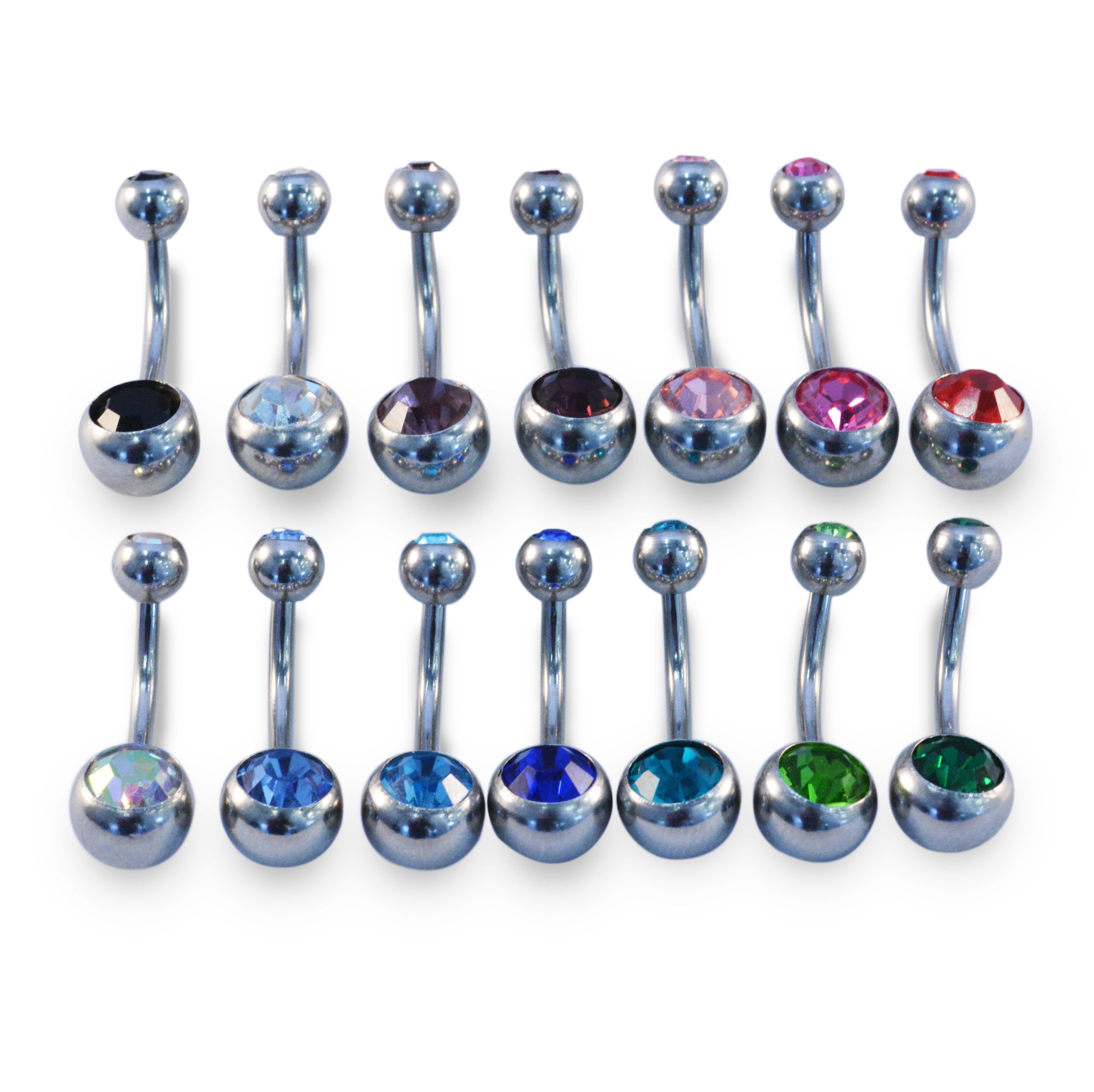 Double Gem Belly Bar Vault 101 Limited Free UK Delivery