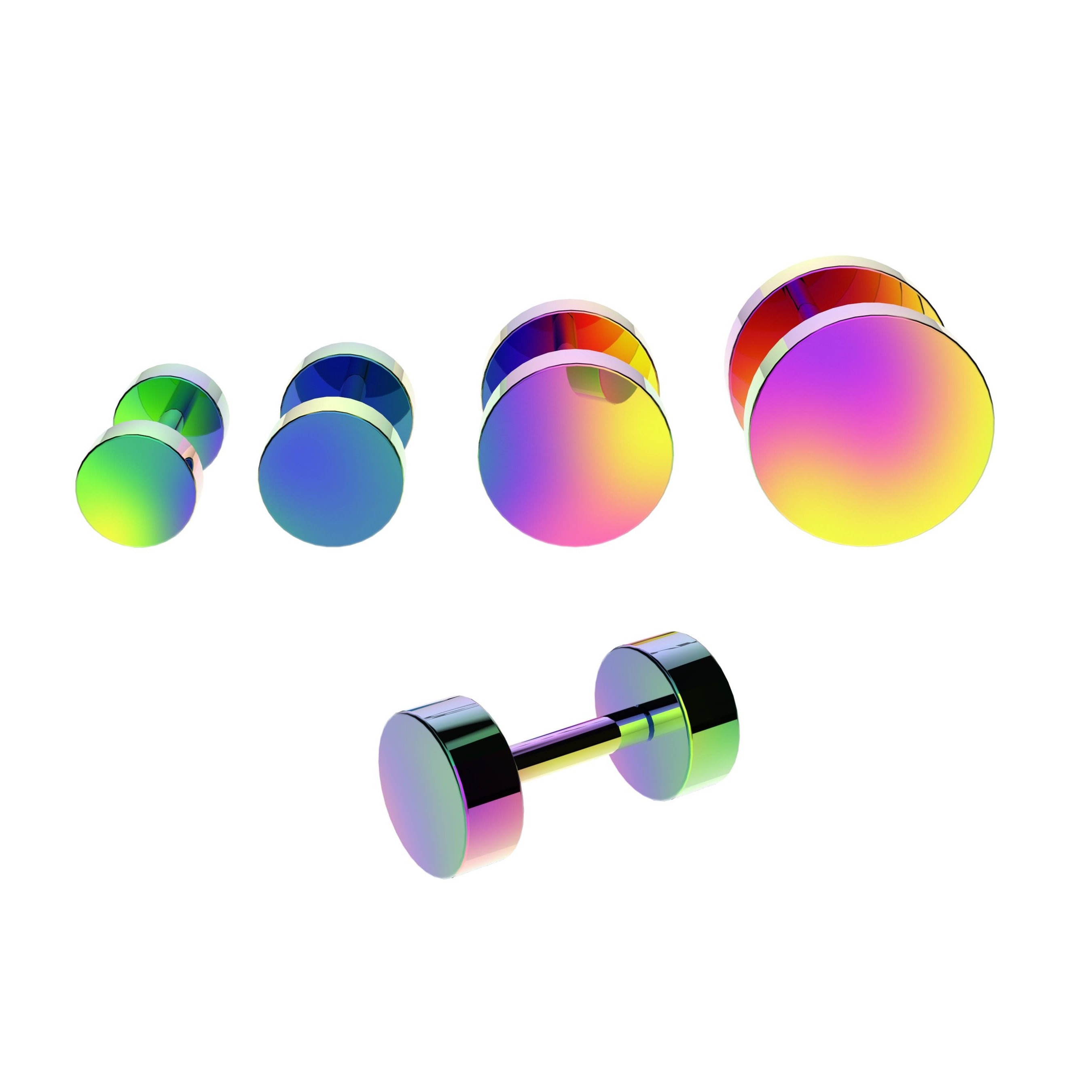1 PAIRE NATURE Bois Fake Plug Oreille Tunnel Piercing Haltère Avec