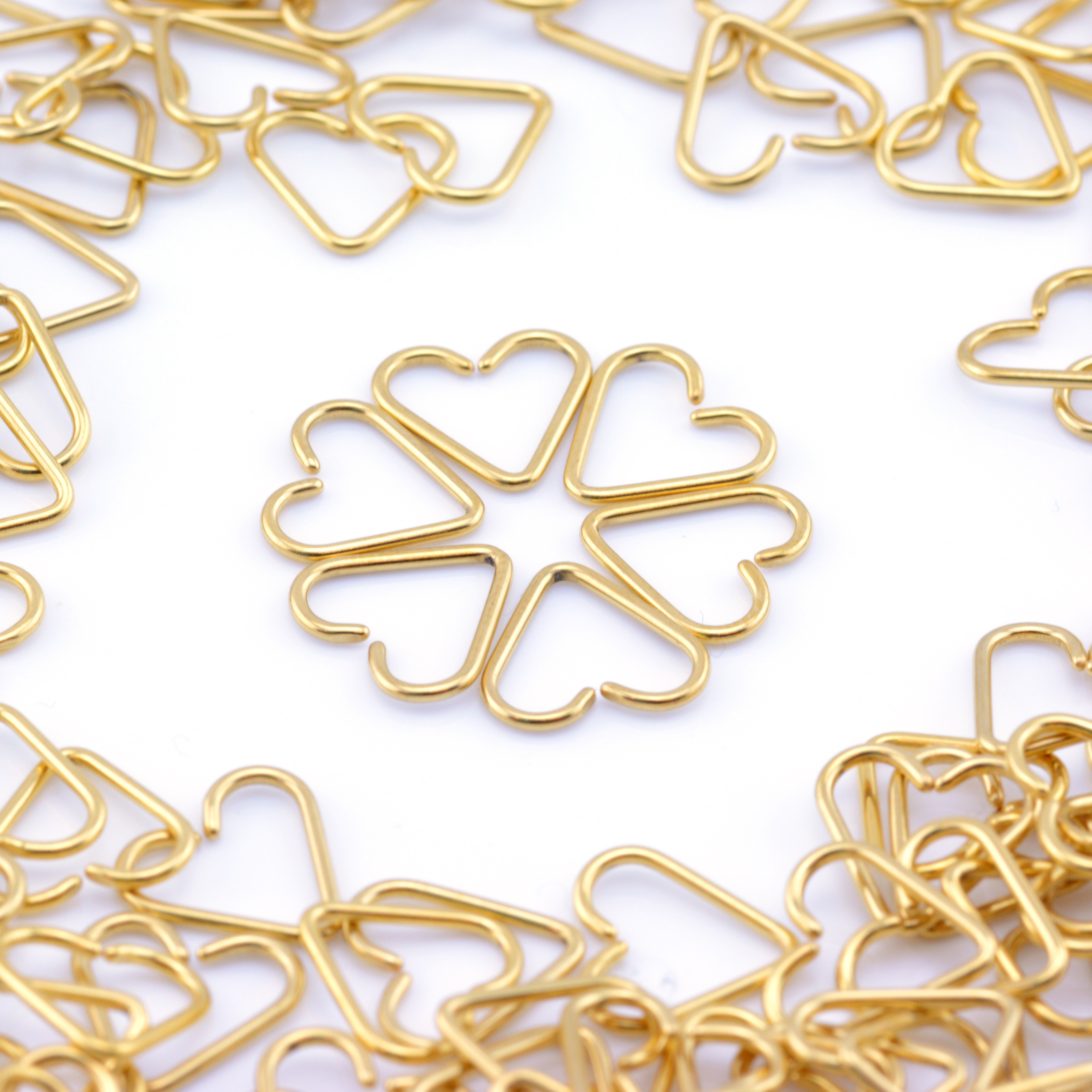 Gold Titanium Daith Heart - Image 2
