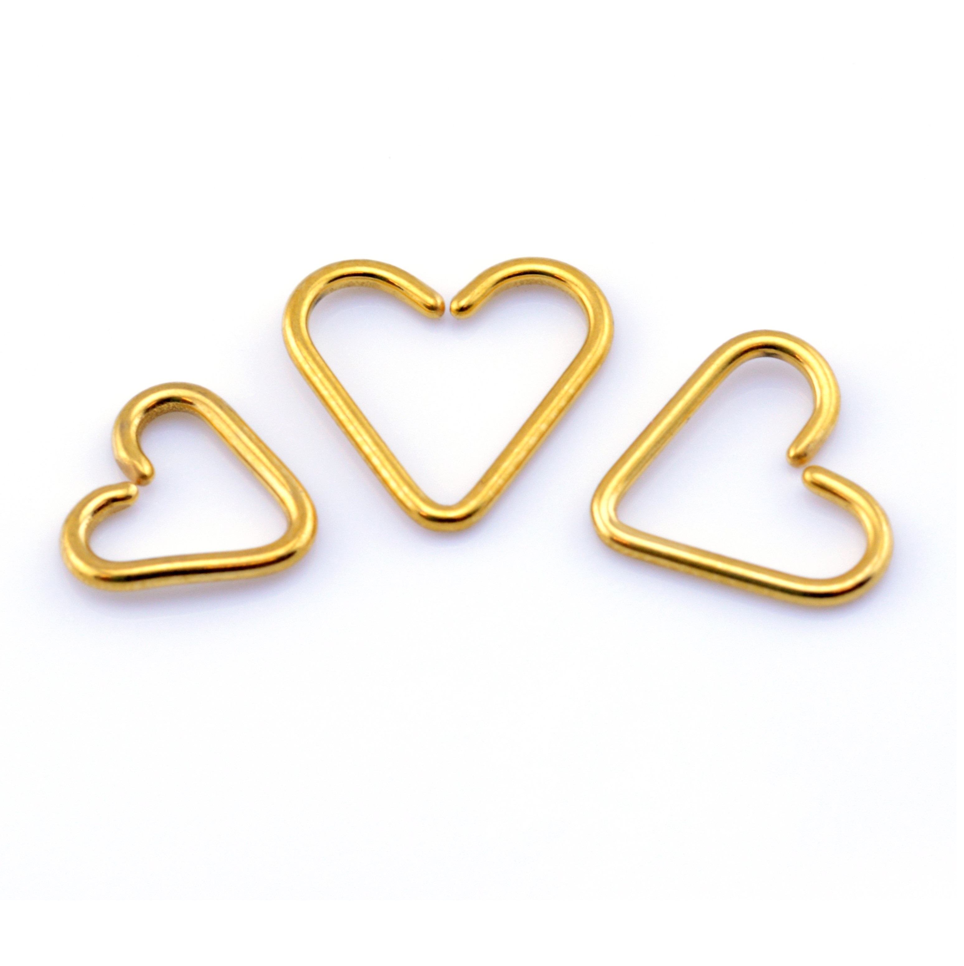 Gold Titanium Daith Heart