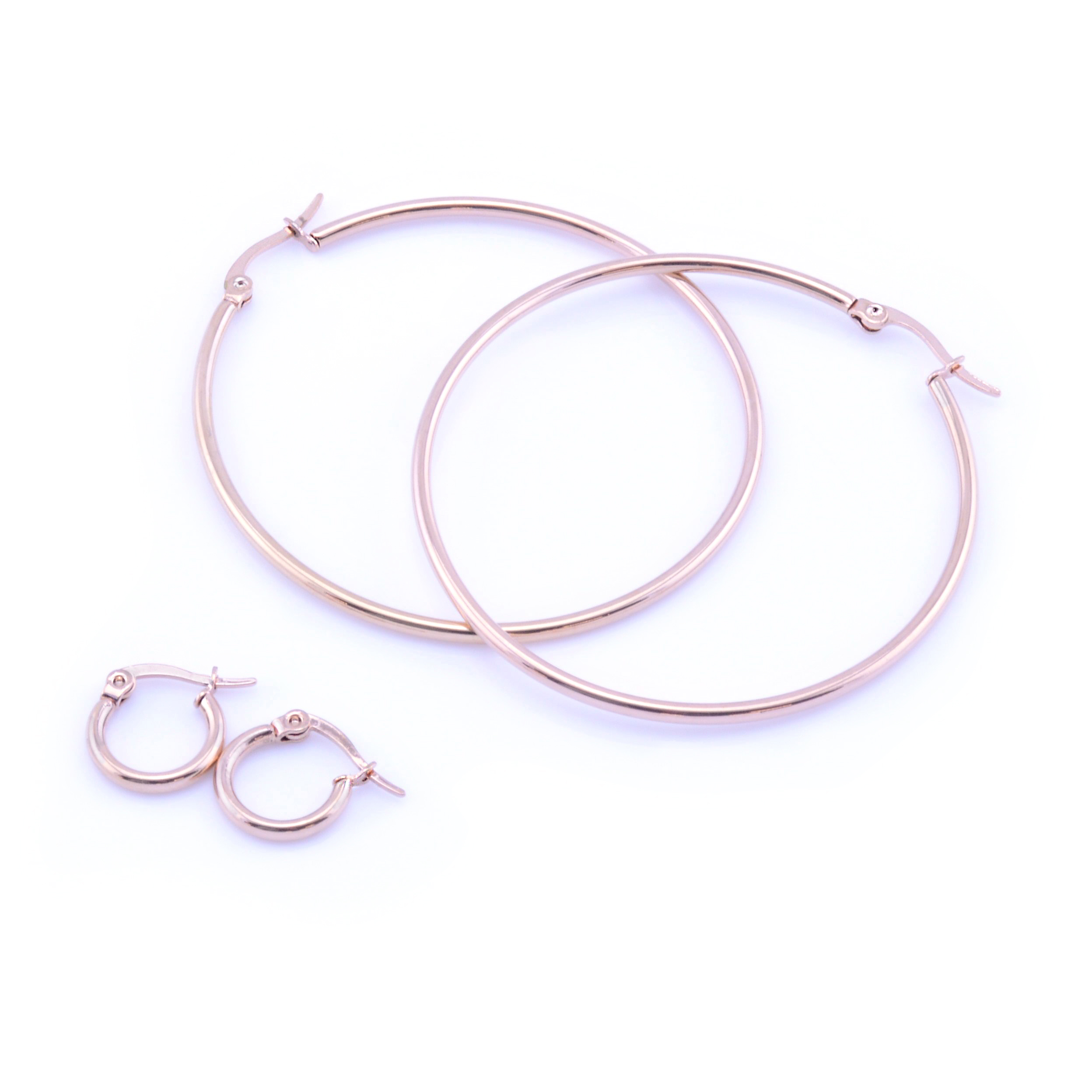 Rose Gold Leverback Earrings