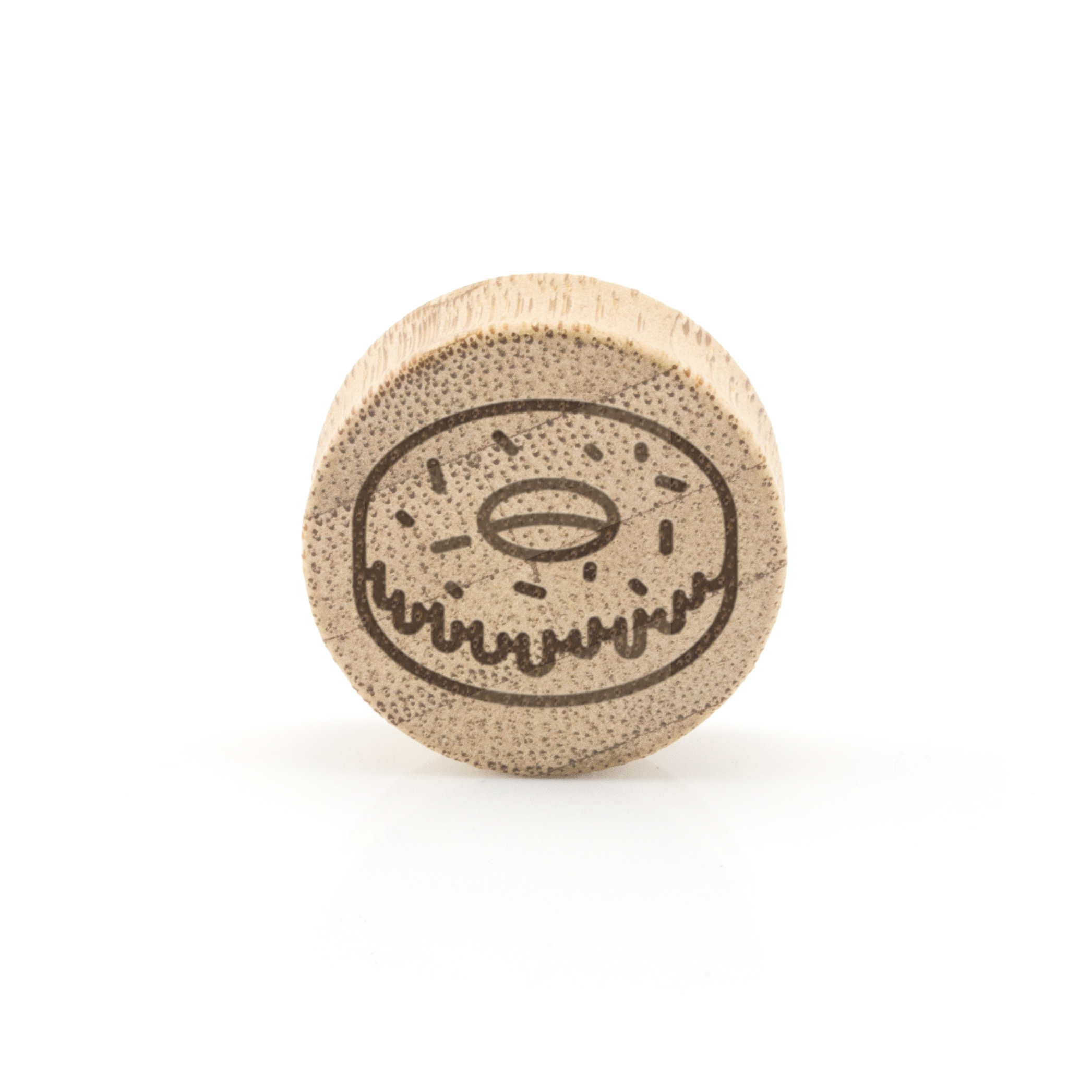 Wood Ear Plug Donut Doughnut Ear Gauge Laser Engraved Bamboo or Rose Wood