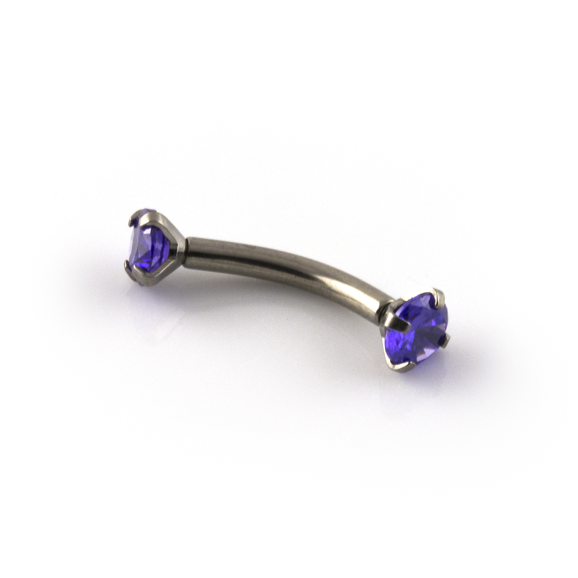 Titanium Banana Bar With Gems (Internally Threaded) - Image 8