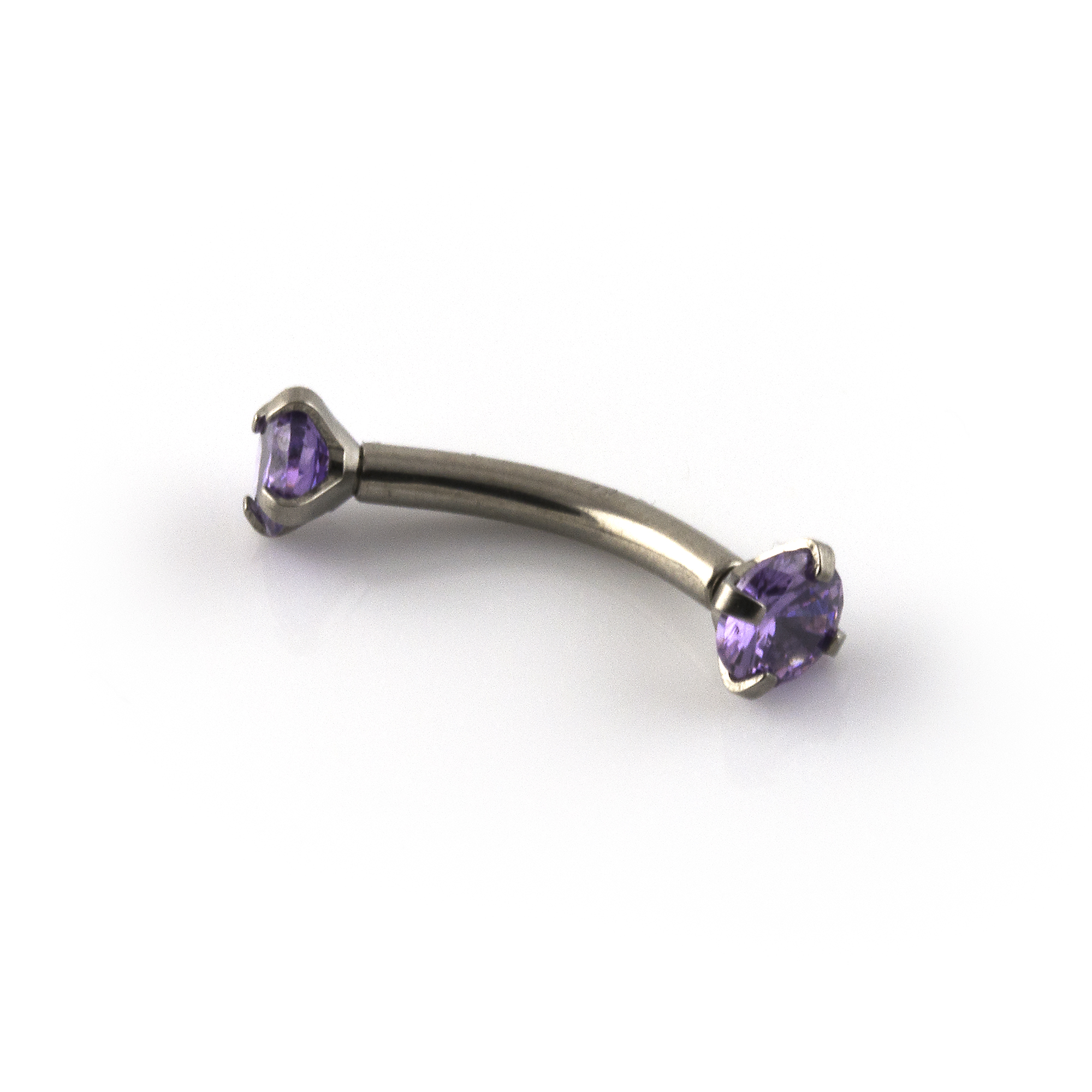 Titanium Banana Bar With Gems (Internally Threaded) - Image 4