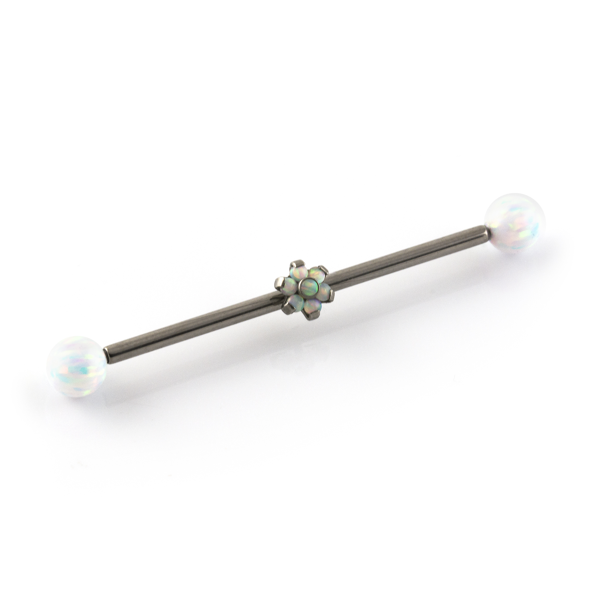 Flower Opal Industrial Barbell - Image 3