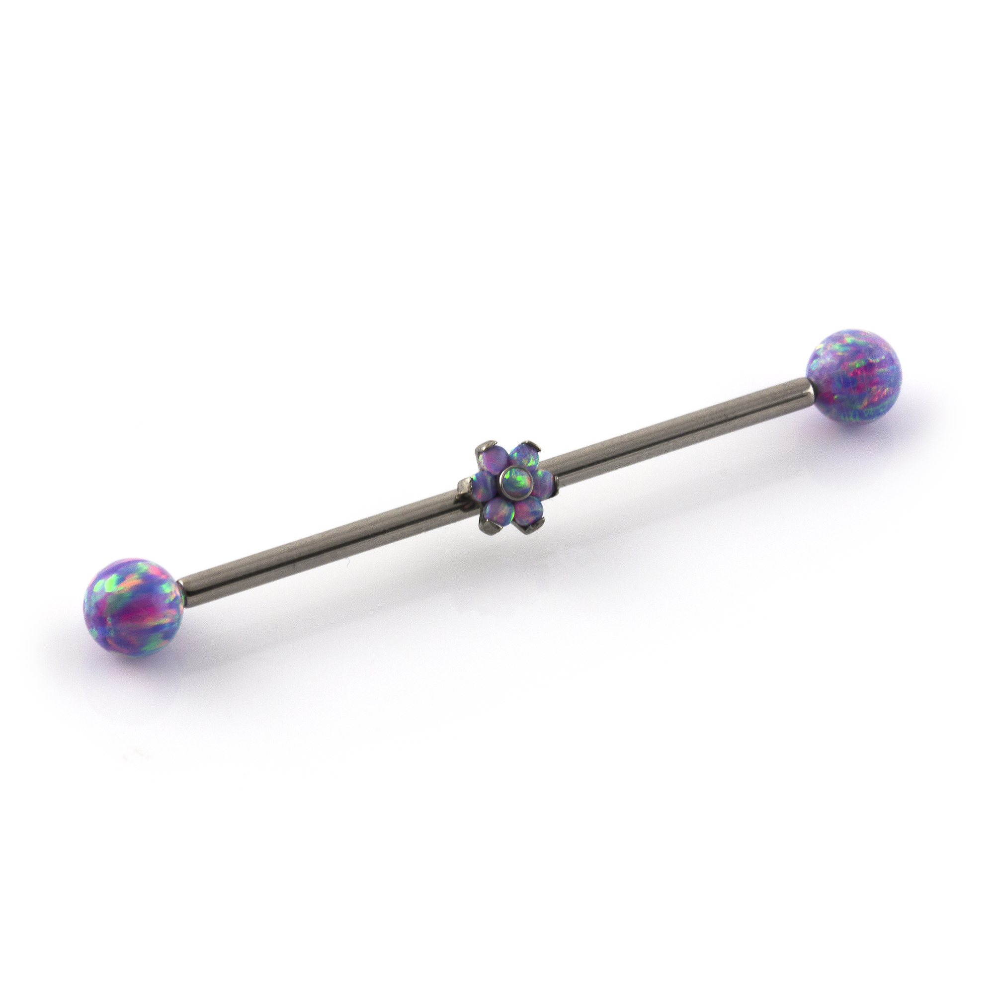 Flower Opal Industrial Barbell - Image 2